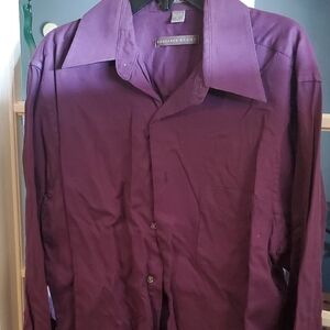 4/$20 Geoffrey Beene Purple Dress Shirt Elegant Business Attire